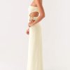 Cut Out Maxi Tube Dresses for Women Sexy Y2k Strapless Backless Bodycon Long Dress Summer Sleeveless Hollow Sundress