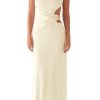 Cut Out Maxi Tube Dresses for Women Sexy Y2k Strapless Backless Bodycon Long Dress Summer Sleeveless Hollow Sundress