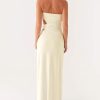 Cut Out Maxi Tube Dresses for Women Sexy Y2k Strapless Backless Bodycon Long Dress Summer Sleeveless Hollow Sundress