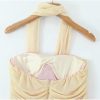 Women's Gradient Tie Dye Halter Scarf Dress Strapless Backless Ruched Summer Party Bodycon Dresses