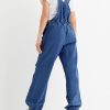 Womens Baggy Denim Overalls Loose Fit Lantern Jogger Leg Jean Jumpsuit with Pockets