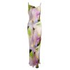 Cowl Neck Dress Sexy Strap Shoulder Pleated Maxi Dresses Summer Wedding Guest Dresses for Women