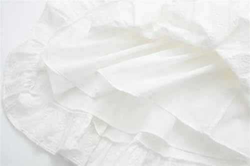 Women's Summer White Sexy Dress Strapless Sleeveless High Waist Slim Fit A-Line Party Club Dresses