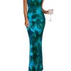 Womens Summer Printed Tube Maxi Dress Strapless Bodycon Sleeveless Night Out Long Dresses