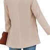 Women's Casual Long Sleeve Lapel Button Slim Work Office Blazer Jacket
