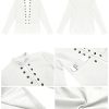 Women's Open Front Long Sleeves Work Blazer Casual Buttons Jacket Suit