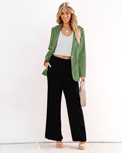 Blazers for Women Business Casual Dressy Work Fashion Lightweight Spring Summer Linen Unlined 2025 Suit Jackets