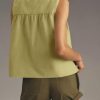 Womens Peplum Babydoll Tank Tops Summer Sleeveless Loose T Shirts Casual Shirred Flowy Tops