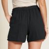 Womens Summer Cotton Shorts Casual Elastic High Waisted Pleated Cute Trendy Comfy Beach Pants