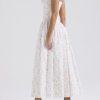 Women's Casual Bohemian Floral Printed Strapless Backless Beach Party A-Line Flowy Long Maxi Dress Summer