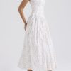 Women's Casual Bohemian Floral Printed Strapless Backless Beach Party A-Line Flowy Long Maxi Dress Summer