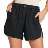 Womens Summer Cotton Shorts Casual Elastic High Waisted Pleated Cute Trendy Comfy Beach Pants