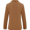 Womens Blazers Open Front Long Sleeve Suit Jackets Business Casual Outfits Brown