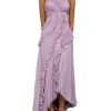 Women Chic Pleated Halter Neck Long Strapless Lotus Edge Vacation Maxi Dress