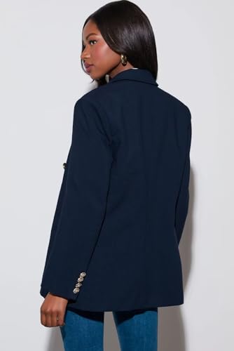 Womens Double Breasted Blazer Jackets Casual Blazers Open Front Long Sleeve Lapel Collar Work Office Jackets Blazer