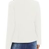 Women's Open Front Long Sleeves Work Blazer Casual Buttons Jacket Suit