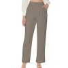 Women's High Waisted Work Pants Pleated Office Casual Straight Leg Dress Pants Trousers with Pockets