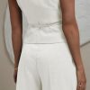 Women's 2 Piece Outfits Sleeveless Tie Waist Suit Vest and Wide Leg Pants Business Casual Blazer Sets
