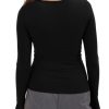 Womens Long Bell Sleeve Tops Boat Neck Going Out Fitted Shirts Trendy Casual Basic Tees