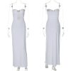 Women's Elegant Strapless Vacation Maxi Dress Sexy Gold Shell Cut Out Bodycon Dress Beach Party Cocktail Dress