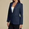 Dressy Blazers for Women Button Long Sleeve Lapel Business Casual Outfits Office Work Suit Blazer with Pockets