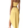 Two Piece Skirt Set for Women - 2 PC Summer Beach Vacation Outfits Going Out Strapless Tube Crop Tops Boho Maxi Skirts Sets