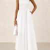Women's Smocked Maxi Dresses 2025 Summer Beach Sundress Casual Spaghetti Strap Swing A Line Long Flowy Dress