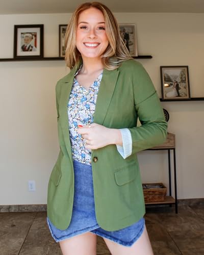 Blazers for Women Business Casual Dressy Work Fashion Lightweight Spring Summer Linen Unlined 2025 Suit Jackets