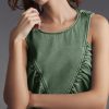 Womens Babydoll Peplum Denim Tank Tops Loose Fit Swing Flowy Shirred Sleeveless T Shirts Going Out Cute Tees