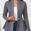 Women Casual Blazers Button Knit Lightweight Business Cardigan Jackets Blazer for Work