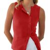413ejgy16L.jpg Womens Button Down Tank Tops Summer Sleeveless Vest Tops Trendy Ribbed Fitted Going Out Shirts