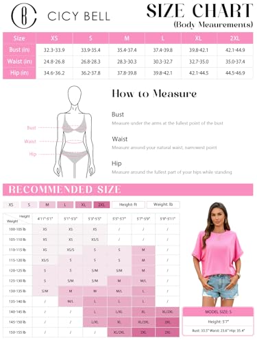 414Ee4q20KL.jpg Womens Oversized Short Sleeve Tshirts Summer Casual Round Neck Tops Loose Fit Boxy Basic Tee Shirts