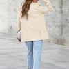Women's Woolen Blazer Jackets Casual Long Sleeve Notch Lapel Open Front Work Office Blazers