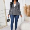Women Casual Blazers Button Knit Lightweight Business Cardigan Jackets Blazer for Work
