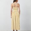 Women Striped Strapless Flowy Maxi Dress Backless Patchwork Tube Top Dress Summer Party Formal Long Dresses