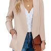 Women's Casual Long Sleeve Lapel Button Slim Work Office Blazer Jacket