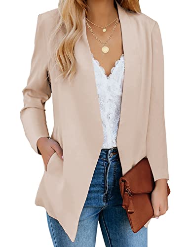 Women's Casual Long Sleeve Lapel Button Slim Work Office Blazer Jacket