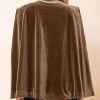 Women's Velvet Cape Blazer Jackets Casual Split Long Sleeve Open Front Coat