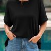 418qUHSdB4L.jpg Womens Oversized Short Sleeve Tshirts Summer Casual Round Neck Tops Loose Fit Boxy Basic Tee Shirts