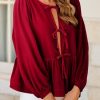 Womens Cute Tie Front Peplum Velvet Tops Puff Long Sleeve Babydoll Shirts Casual Blouses 2025 Fall Outfits