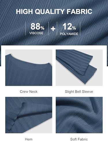 41B-lC4b-L.jpg Womens Bell Long Sleeve Tops Going Out Knitted Pullover Sweater 2025 Fall Fashion Lightweight Winter Shirts