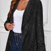 Women's Sequin Shiny Blazer Casual Laple Long Sleeve Sparkly Party Jackets Blazer