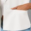 Womens Puff Short Sleeve Blazers Business Casual Button Down Lightweight Suit Jackets