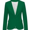 Womens Notched Lapel Pockets Button Work Office Blazer Jacket Suit