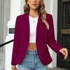 Womens Casual Blazers Long Sleeve Lapel Button Slim Work Office Blazer Jacket
