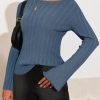 41LIqBoQ3jL.jpg Womens Bell Long Sleeve Tops Going Out Knitted Pullover Sweater 2025 Fall Fashion Lightweight Winter Shirts