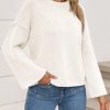 Womens Oversized Crew Neck Sweater Fall Long Sleeve Knit Tops Trendy Casual Loose Fit Pullover Sweaters