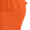 Women's Tube Top Ruffled Tiered Maxi Dress Sleeveless Backless Bodycon Smocked Shirred Party Holiday Long Dress