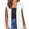 Women's Casual Cape Blazer Jackets Split Sleeve Open Front Elegant Evening Party Workwear