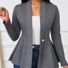 Women Casual Blazers Button Knit Lightweight Business Cardigan Jackets Blazer for Work